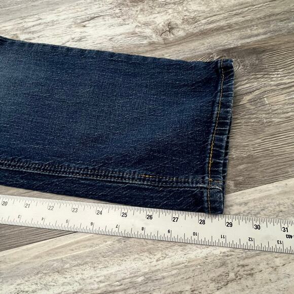 Levis 541 Dark Wash Blue Mens 33x29 Athletic Fit Tapered Denim Jeans Red Tab - Picture 8 of 12